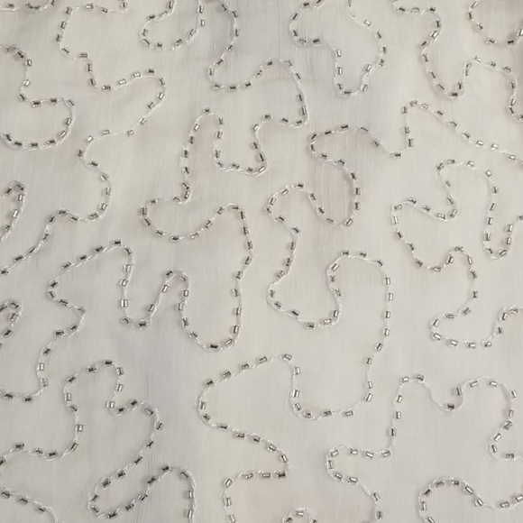 Miss Me Cream Sequin Dressy Tank Top, Small - Picture 10 of 11